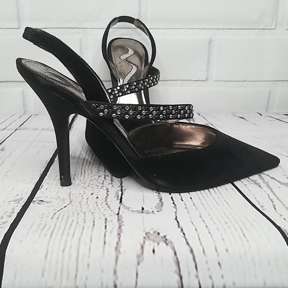 💜-NINA | BLACK SUEDE HEELS - Picture 2 of 6